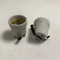 Support de lampe en céramique E27 avec pinces élastiques Ampoule Base de lumière Style vis cuivre pour une installation facile