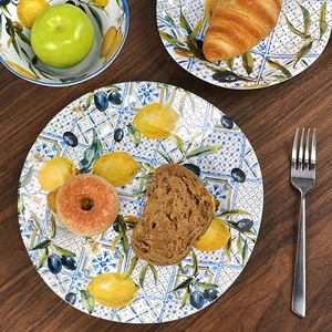 Platos de Melamina con Diseño de Limones, <span class=keywords><strong>Vajilla</strong></span> Resistente para Restaurante, Hogar y Cocina - Product Image 2