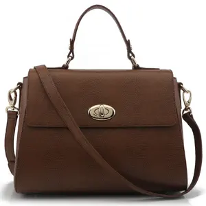 Saffiano veg日焼けした革のバッグ、シックなバッグ女性のハンドバッグ、女性のハンドバッグメーカー