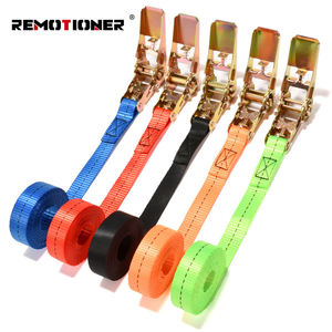 Sangles d'arrimage en zinc antirouille robustes avec boucle à came, sangles de fixation réglables à cliquet pour camions, motos, bateaux - Product Image 2