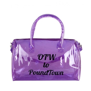 Tas Jinjing Transparan PVC Warna-warni Silikon <span class=keywords><strong>Jelly</strong></span> Holografik untuk Perjalanan Semalam, Tas Gym, Tas Makeup - Product Image 2