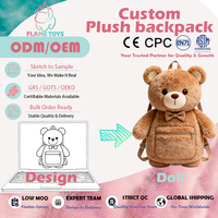 Sac à dos esthétique personnalisé en peluche moelleuse en PVC avec fausse fourrure Sherpa pour unisexe, sac de mode pour Halloween, certifié CE EN71