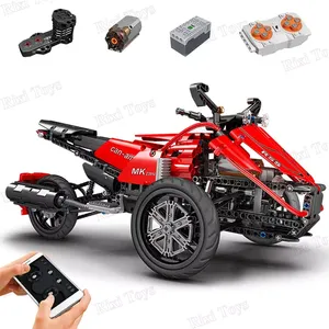 Mould King 23010 Motocicleta de Tres Ruedas con Motor, Triciclo de Ensamblaje DIY, Juguetes y Regalos para Niños, Sets de Bloques de Construcción - Product Image 2