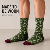 Chaussettes personnalisées OEM pour adultes, collection automne – Polyester/Nylon/Coton/Fibre de bambou/Laine, sans coutures, résistantes aux déchirures, imprimées sur toute la surface