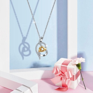 925 <span class=keywords><strong>de</strong></span> plata esterlina madre <span class=keywords><strong>hijo</strong></span> hija para siempre amor corazón colgante collar - Product Image 4