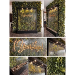 Mur d'eau en verre trempé H200-280 cm x L100-200 cm avec logo personnalisé pour les hôtels, bureaux et halls intérieurs - Product Image 2