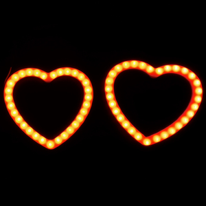 Misun ไฟ LED ทรงรัศมีหัวใจ91มม. สินค้ามาใหม่ RGBW อุปกรณ์เสริมสำหรับรถยนต์ไล่ล่าไฟ - Product Image 3