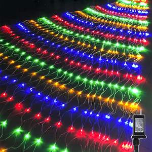 ไฟตาข่ายรูปนกยูง, ไฟนางฟ้า8โหมดกันน้ำไฟ LED แบบแขวนสำหรับงานแต่งงานพุ่มไม้หน้าต่างลานบ้านตกแต่งวันคริสต์มาส - Product Image 1