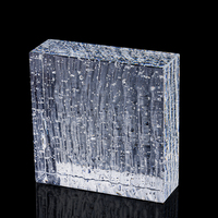 Usine Ventes Cristal Brique Carré Bobble Verre Brique Verre Décoratif