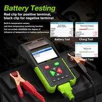Probador Automático de Baterías de Coche 12V 24V DC, Analizador de Carga, Probador de Capacidad, Prueba de Sistema de Arranque, con Impresora