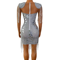 Robes de Bal Luxe à Paillettes et Strass, Mini Robe de Cocktail Sexy pour Banquet, Robes de Soirée Formelles Taille Plus Femme pour Mariage et Anniversaire
