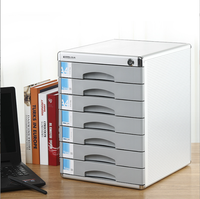 Archivador de Almacenamiento de Archivos GLosen Multifuncional de Aleación de Aluminio, con Ruedas, Bloqueable, de Tres Niveles, Personalizable, con Acabado Brillante, para Oficina