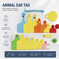 Etiqueta de Oreja RFID UHF de Alta Calidad para Animales, TPU 860-960MHz EM4305 FDX-B HDX para Ganado, Cría de Animales, Nueva