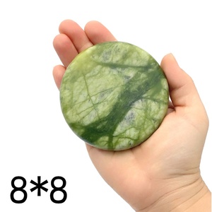 HZ <span class=keywords><strong>pietra</strong></span> massaggiante in giada <span class=keywords><strong>verde</strong></span> oliva 8*8 naturale di giada <span class=keywords><strong>verde</strong></span> Lushan olio essenziale SPA vulcanico Xiuyan energia strumenti di <span class=keywords><strong>pietra</strong></span> calda - Product Image 3