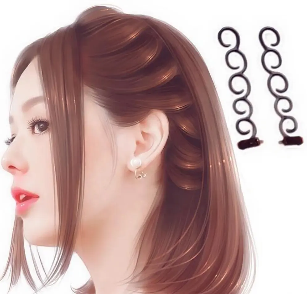 2023 RTS Women Fashion Flower Hair Clip Bride Stylist Queue Twist Plait Hair Braid DIY Hairstyle Styling Hair Accessory