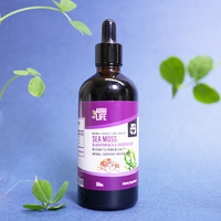 Gouttes liquides de mousse d'Irlande biologique avec racine de bardane, varech, superaliment végétalien, complément de mousse d'Irlande, gouttes de mousse d'Irlande naturelle