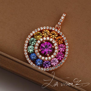 จี้รูปดอกไม้สไตล์พังก์ประดับพลอยออนิกซ์เงินแท้ 925 จากคอลเลคชั่น Counterattack Series - Product Image 3