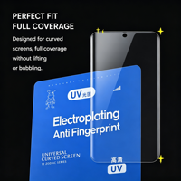 Film protecteur d'écran en hydrogel auto-réparateur à séchage UV, anti-rayures, sans bulles, découpe universelle pour téléphone