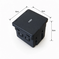Maßgefertigte IP44 ABS Staubdichte Wasserdichte Automotive-Wechselrichter US-Steckdose mit Abdeckung 110V AC Elektrische Steckdose