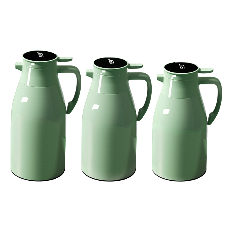 Colorful Digital Display Glass Body Thermos Flask 24-36 Hours Thermal Insulation Large Capacity Eco-Friendly Portable Modern