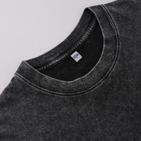 Camiseta de Algodón Lavado Estilo Vintage para Hombre, 230g, Corte Holgado, Manga Corta, Color Sólido, Informal