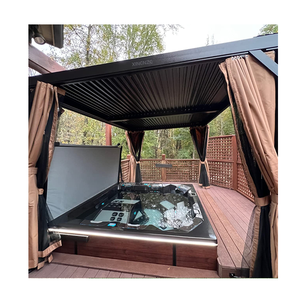 Commercio all'ingrosso ombrellone mobile con feritoia da giardino esterno grande gazebo <span class=keywords><strong>in</strong></span> <span class=keywords><strong>ferro</strong></span> <span class=keywords><strong>battuto</strong></span> da esterno - Product Image 1
