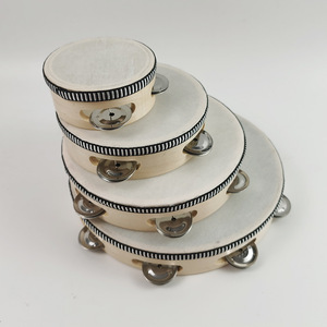 <span class=keywords><strong>Tambourin</strong></span> en bois de 4 à 6 pouces, instrument de percussion au son clair, idéal comme cadeau musical, disponible en grande quantité à prix avantageux - Product Image 3