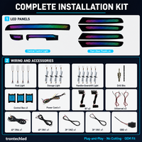 Kit complet d'éclairage d'ambiance RGB LED pour portières de voiture Trontech VW Golf 6, contrôle par application, Plug and Play, modes Chaser, synchronisation musicale, CE ROHS