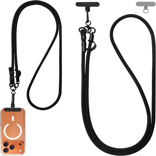 Adjustable Anti-Theft Phone Lanyard 2-Pack Crossbody Tether Tabs Universal Fit 18-32 Inches Glasses Display Compatible Travel