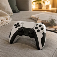 Manette de jeu sans fil PS4 avec gyroscope 6 axes, double vibration et pavé tactile pour PC Steam