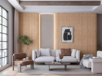 Bon prix flexible cannelé MDF vague 3D panneau mural revêtement mural personnalisé pour la décoration de la maison