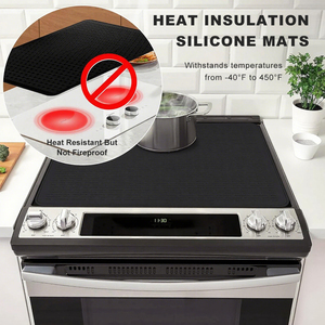 Couvercle en verre de protection de dessus de cuisinière électrique en Silicone épaissi pour tapis de protection décoratif de brûleur à <span class=keywords><strong>Induction</strong></span> ou en céramique pour four - Product Image 3