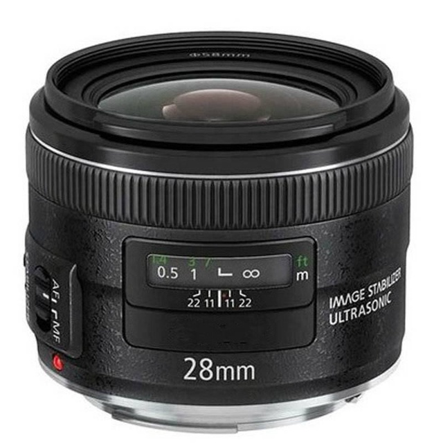 DF Wholesale Original Second Hand Camera Lens EF 28mm F/2.8 IS USM SLR Lens Wide Angle Fixed Focus Full Frame Lens