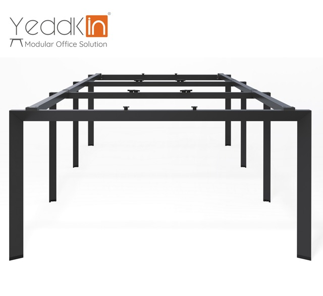 China Modern Wooden Convertible Desk Frame Design Office Workstation Steel 6 Seat Table Extra Large Staff Desk Office Building