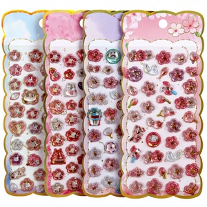 Nouveaux autocollants en résine cristalline 3D de style <span class=keywords><strong>japonais</strong></span> à motif de fleurs de <span class=keywords><strong>cerisier</strong></span>, 4 types de fleurs de <span class=keywords><strong>cerisier</strong></span>, autocollants mignons de chats et de chiens de dessin animé - Product Image 2