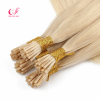 Extensions de cheveux humains vierges Remy doublement étirés pré-collés à pointe en I pour usage professionnel en salon - Vente en gros usine
