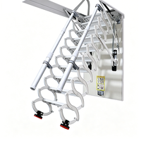 Escalier télescopique électrique moderne en acier pour la maison, design pratique pour l'accès au grenier et au loft