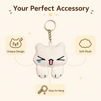 Gantungan Kunci Hewan Lucu Boneka Kartun Mini Aksesoris Gantungan Mainan Plush Lucu untuk Tas Ransel Tas Tangan Kunci Mobil