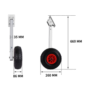 Winibo New Bearing Boat Launch Replacement/Repair <strong>Wheels</strong> 260mm Fits Any Transom <strong>Dinghy</strong> Jon Boat - Product Image 6