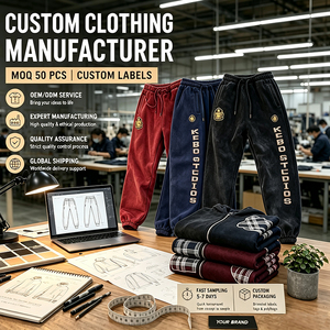 Pantalon de survêtement homme 100% coton, coupe droite ample, avec cordon de serrage, brodé, style streetwear hip-hop décontracté et tendance, nouveau modèle de niche - Product Image 1