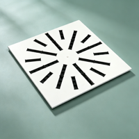Diffuseur radial carré en fer et plastique de haute qualité 600*24, grille d'aération de plafond à lamelles réglables pour la décoration de villa