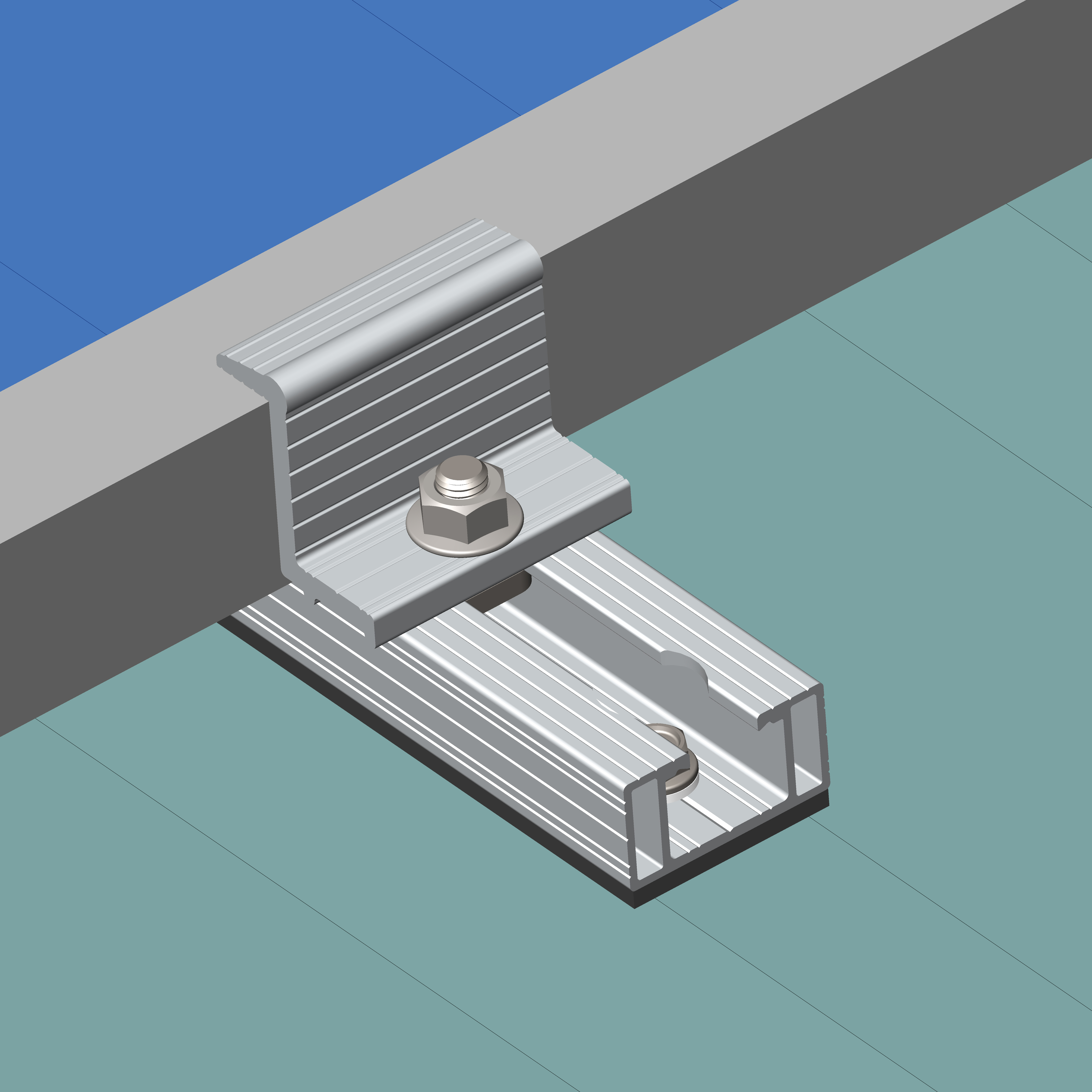 Metal roof fixing system photovoltaic panel kit solar panel aluminium mount mini rail