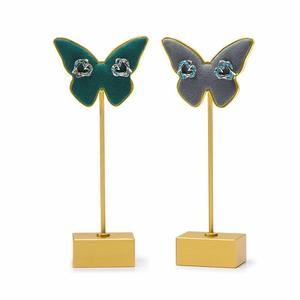Jinsky luxe coloré papillon forme métal bijoux présentoir élégant boucles d'oreilles vitrine conteneur - Product Image 3