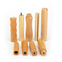 Les fabricants fournissent des accessoires de quincaillerie pour meubles de table en bois massif, poignée en hêtre avec trou traversant, taille personnalisée, LOGO