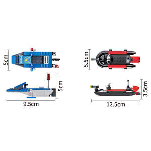 WOMA TOYS C0607 <span class=keywords><strong>Ensemble</strong></span> de jouets de bateau de <span class=keywords><strong>patrouille</strong></span> de police pour enfants avec caractéristiques de jeu pour les forces de l'ordre - Product Image 5