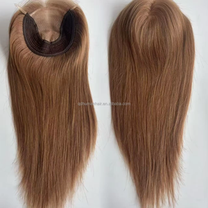 Topper de Cabello Humano 100% Remy con Reflejos Europeos, Base de Seda Cosida a Mano - Product Image 2