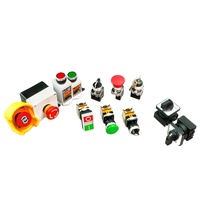 Selector giratorio momentáneo de encendido/apagado de 22mm, interruptor de botón de parada de emergencia Industrial