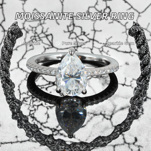 Fine Jewelry 1Ct Pink VVS1 Moissanite 925 <b>Silver</b> Stylish Minimalist Engagement <b>Solitaire</b> <b>Ring</b> for Women - Product Image 2