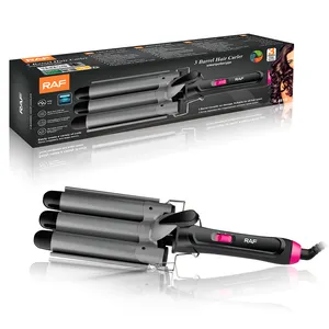 Raf Wholesale New Ceramic Curling 97W Fast Heating Curling Iron 3 Barrel Hair Curler