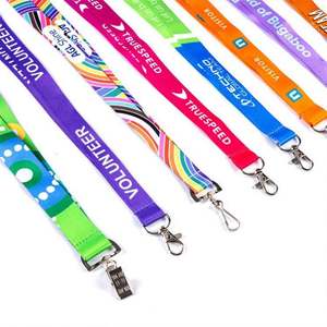 High Quality Customized Sublimation Fixed Polyester Printing ID Card Holder Lanyard with <b>Hook</b> - Product Image 5